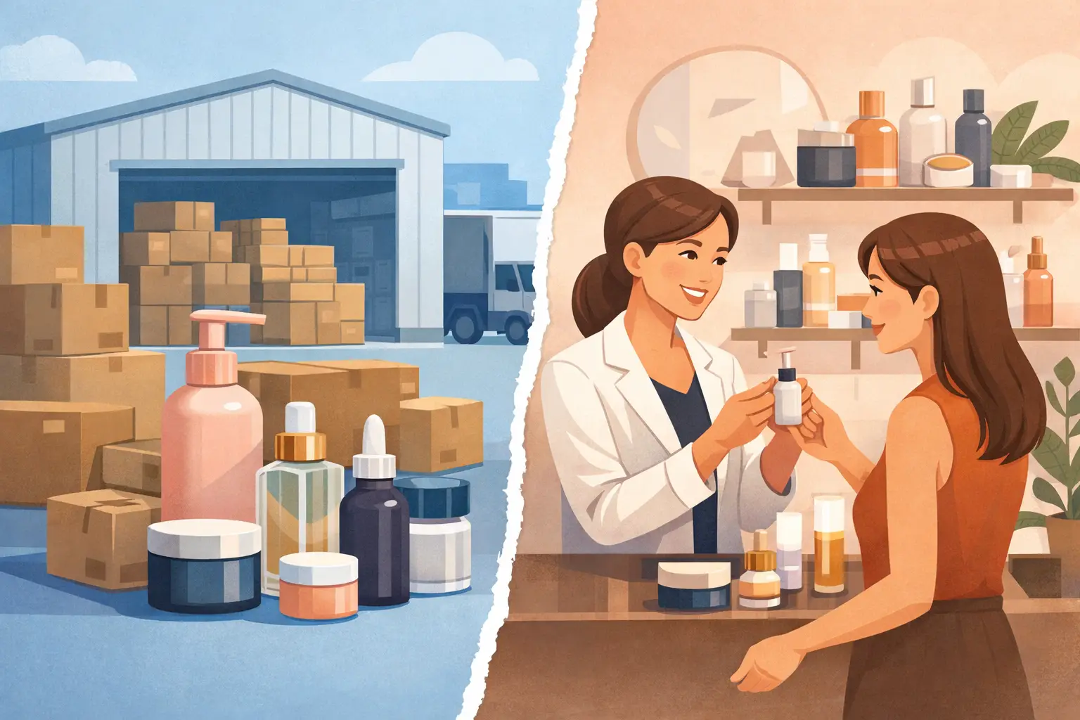 Skincare Wholesale Versus Direct Brand