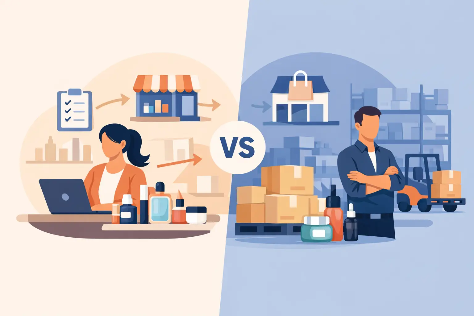 Cosmetics Distributor vs Wholesaler Explained